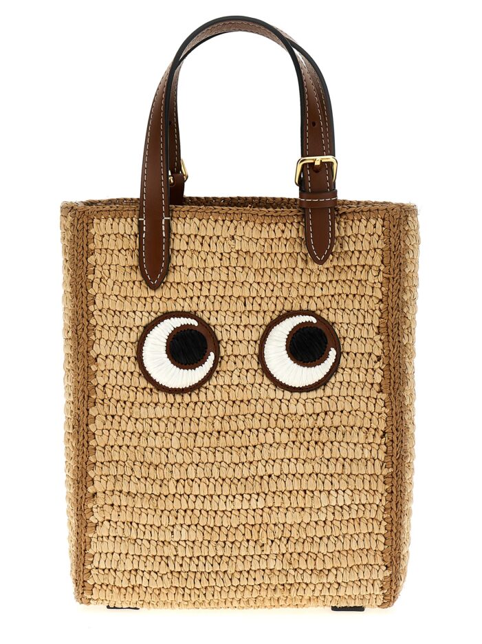 'Mini Eyes N/S' shopping bag ANYA HINDMARCH Beige