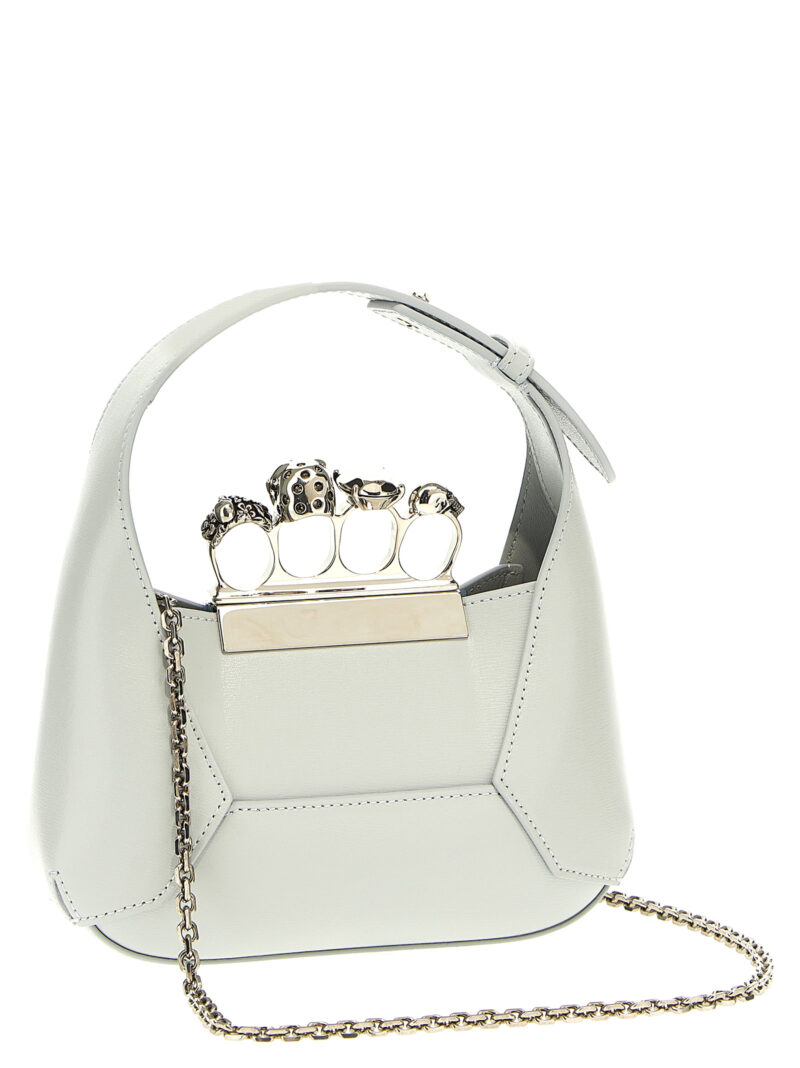 'The Jewelled Hobo Mini' handbag 731136DYTAB4934 ALEXANDER MCQUEEN White