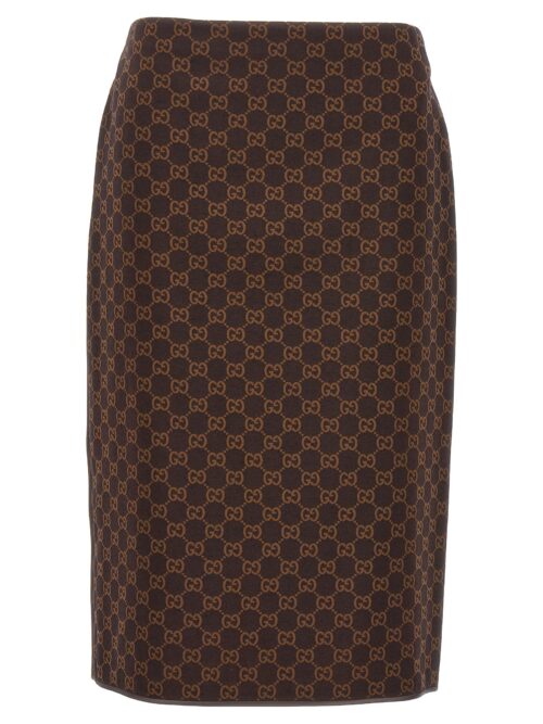 'GG' skirt GUCCI Brown