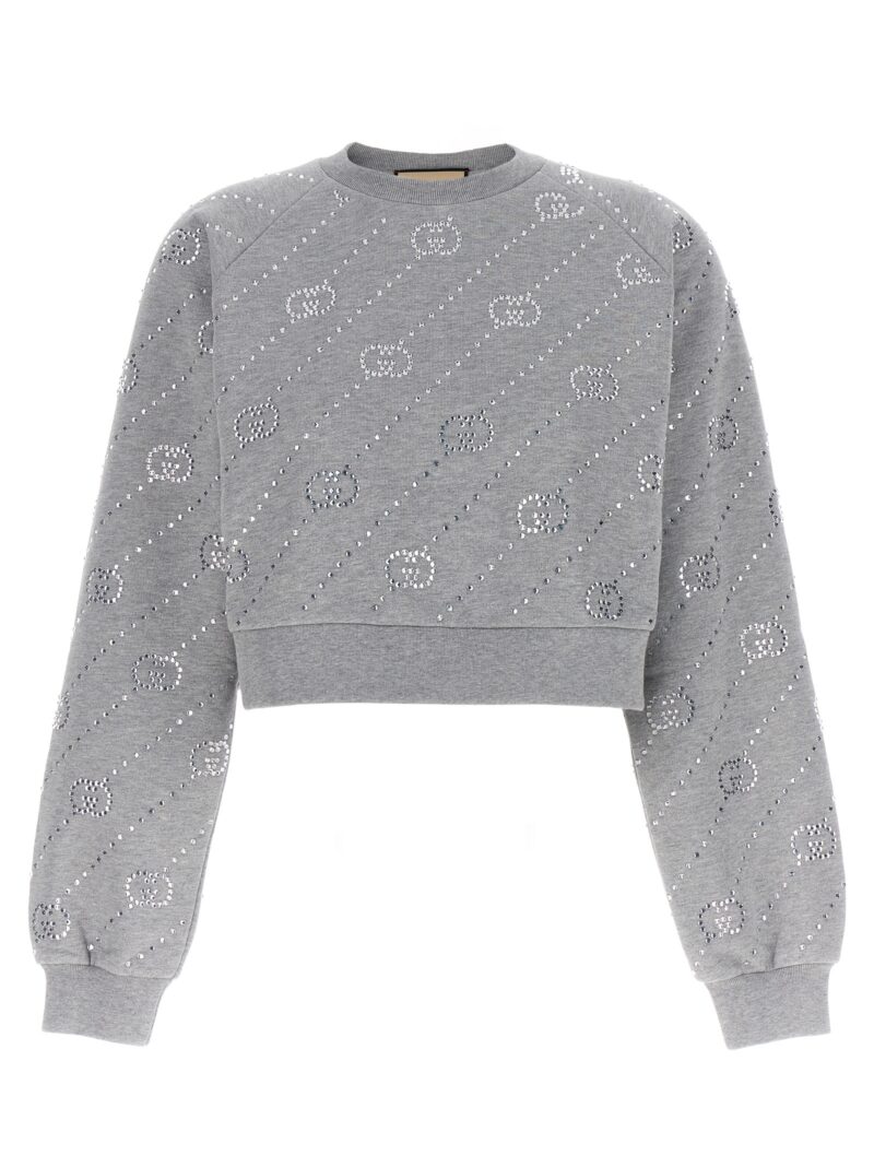 'Incrocio GG' sweatshirt GUCCI Gray