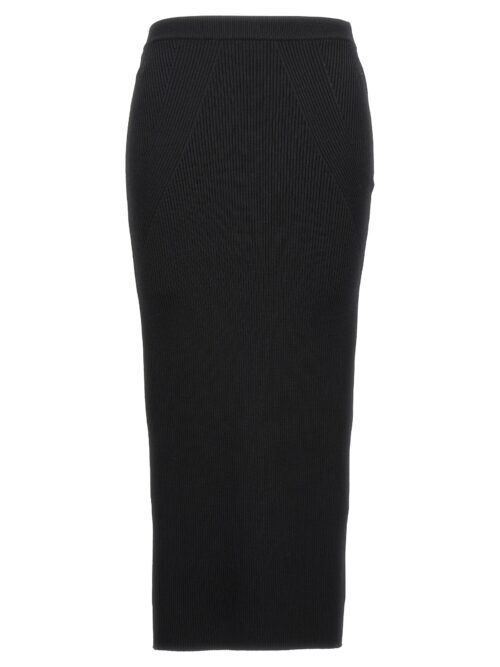 Ribbed midi skirt ALEXANDER MCQUEEN Black