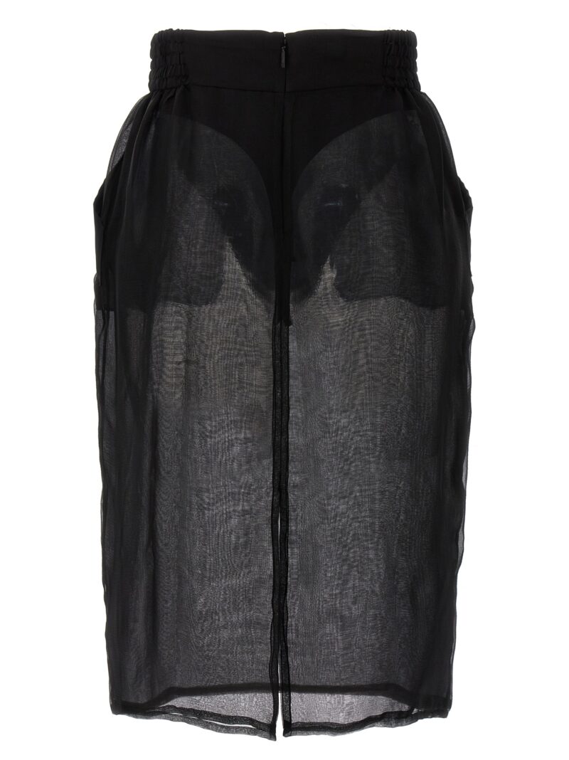 Skirt muslin silk 769270Y3F581000 SAINT LAURENT Black