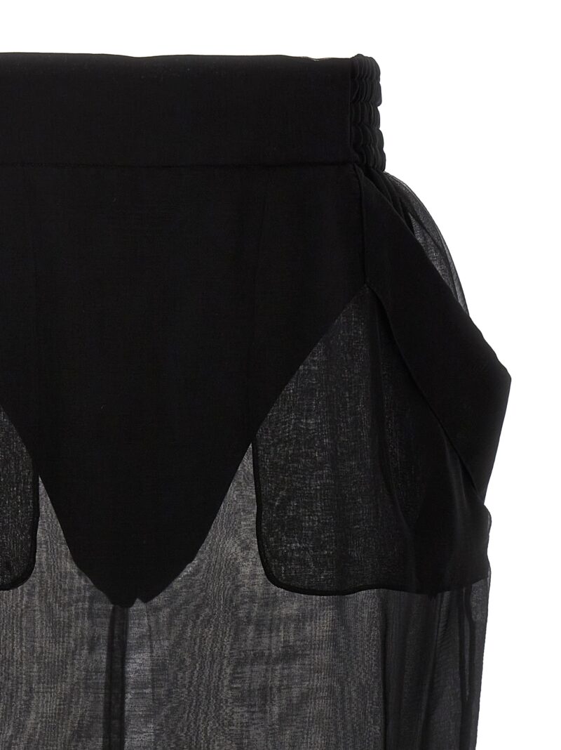 Skirt muslin silk Woman SAINT LAURENT Black