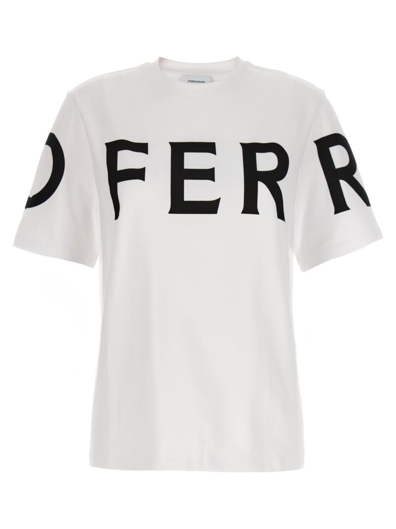 Logo print T-shirt FERRAGAMO White/Black