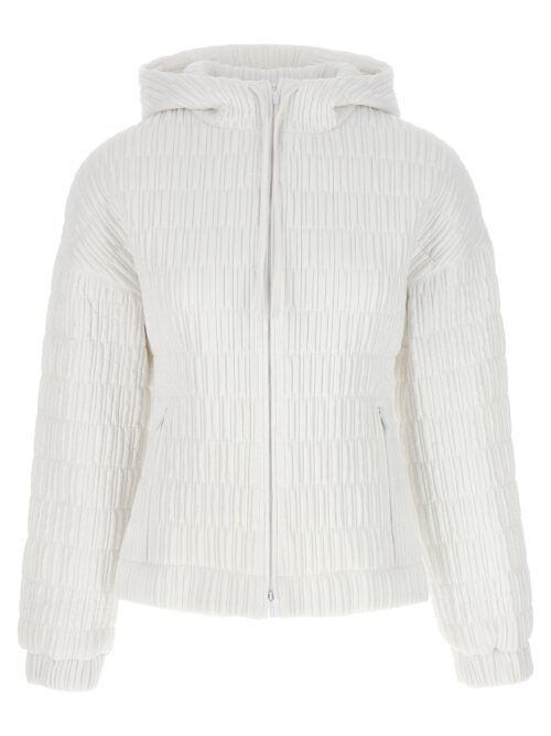 Quilted bomber jacket FERRAGAMO White