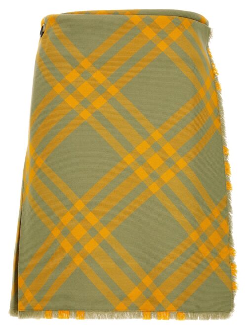 Check kilt skirt BURBERRY Yellow