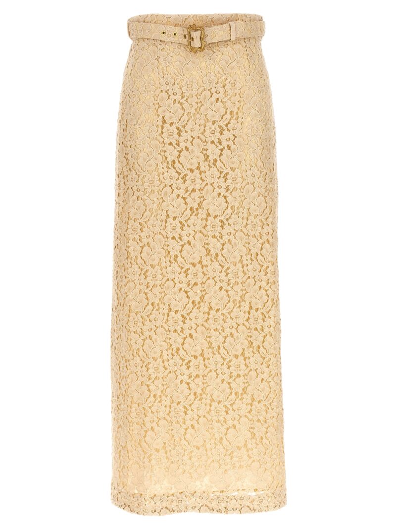 'Sensory Lace' skirt ZIMMERMANN Beige