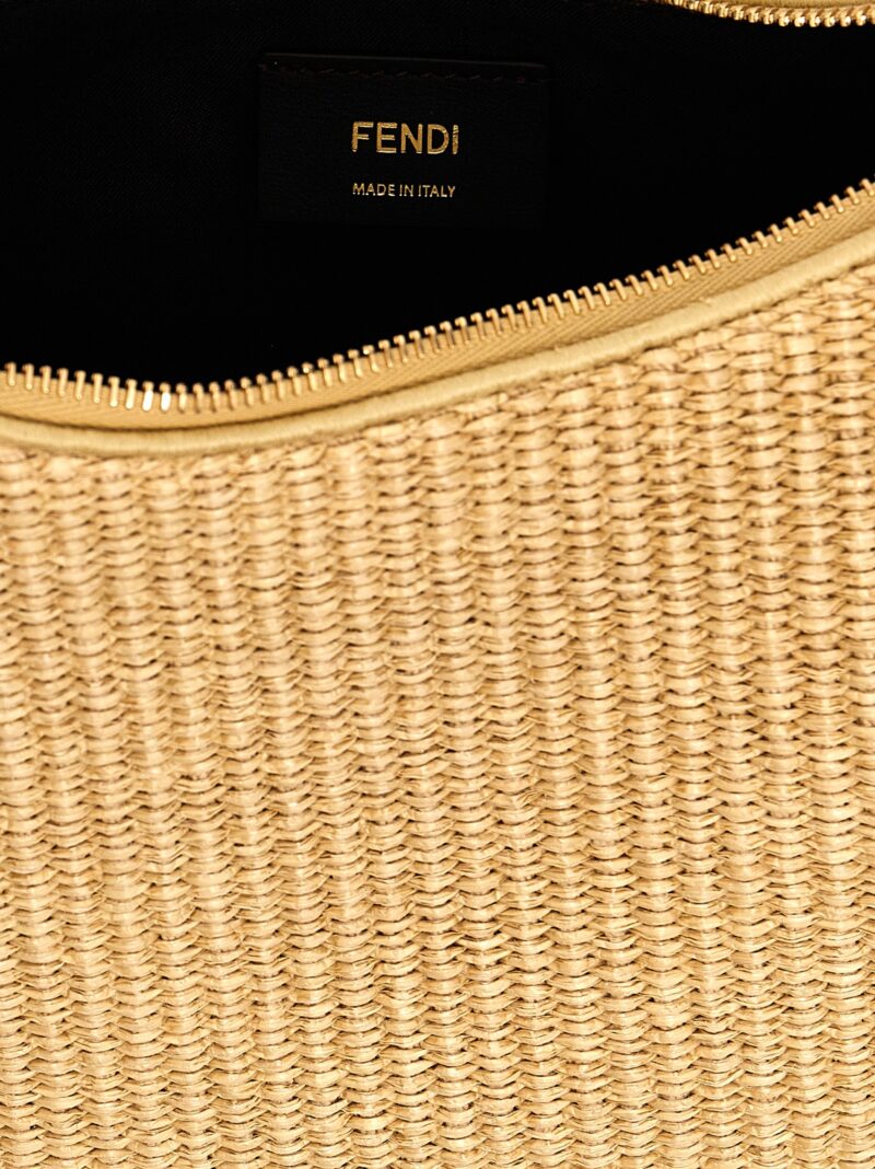 'Fendigraphy Small' shoulder bag 100% straw FENDI Beige