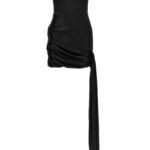 'Asymmetric Hem Strapless Mini' dress DAVID KOMA Black