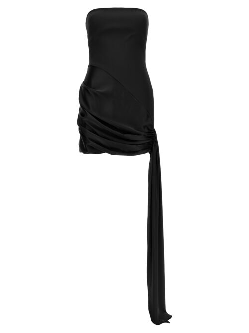 'Asymmetric Hem Strapless Mini' dress DAVID KOMA Black