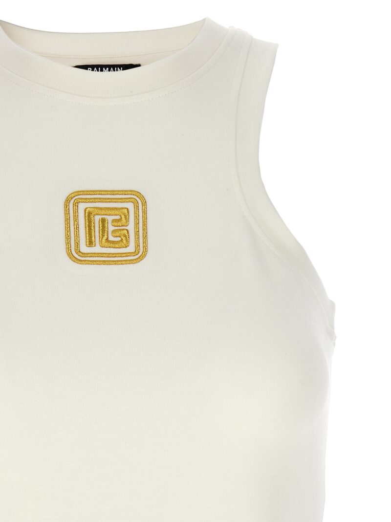 'PB' tank top Woman BALMAIN White