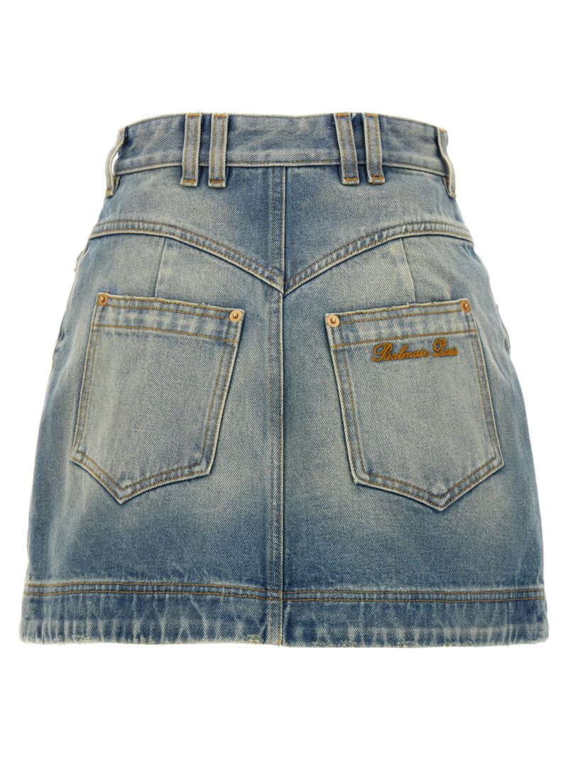 'Western' skirt CF1LA352DE046FF BALMAIN Blue