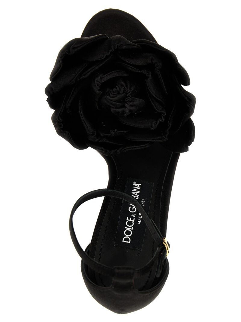 Flower sandals Woman DOLCE & GABBANA Black
