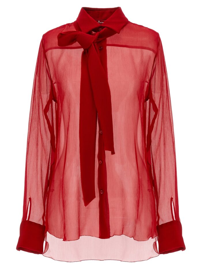 Pussy bow shirt ERMANNO SCERVINO Red