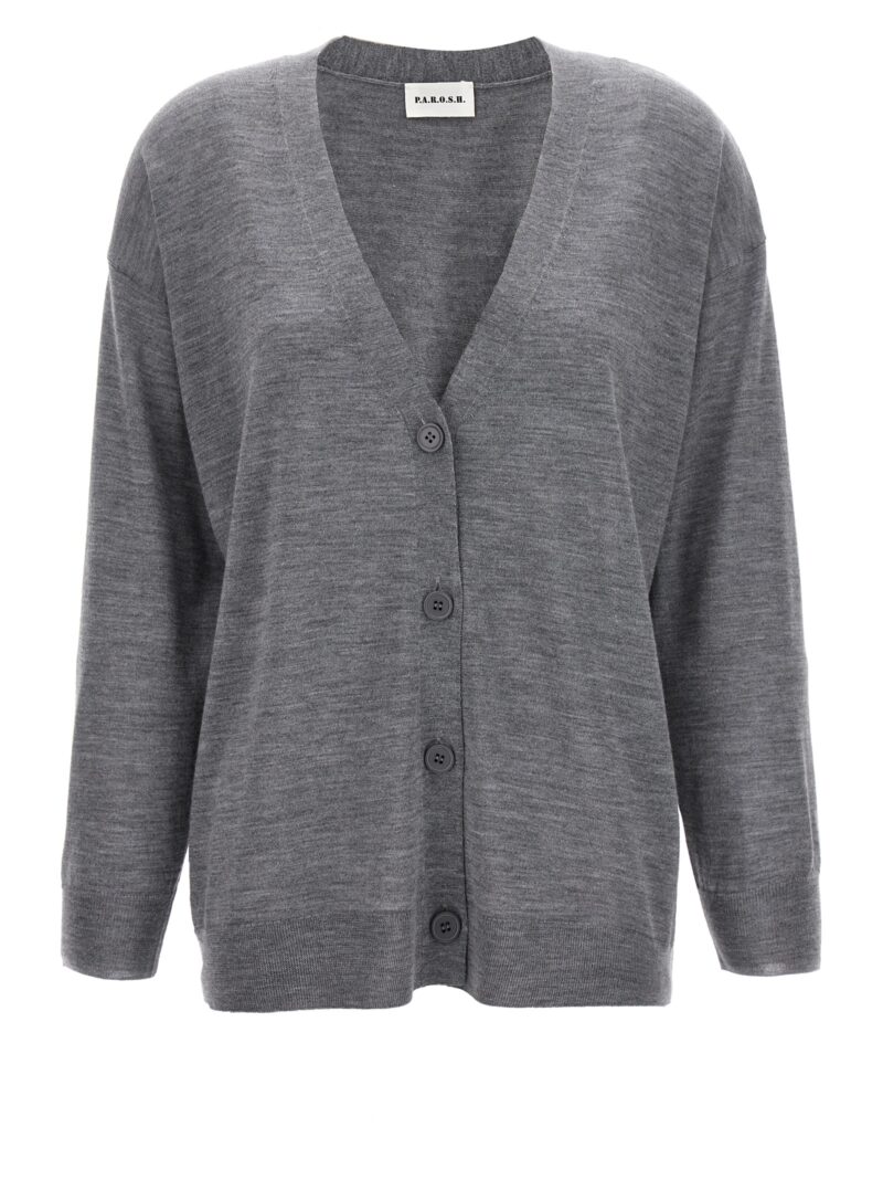 Wool blend cardigan P.A.R.O.S.H. Gray