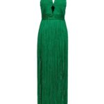 Fringed dress HERVE LEGER Green