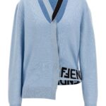 'Fendi Mirror' cardigan FENDI Light Blue