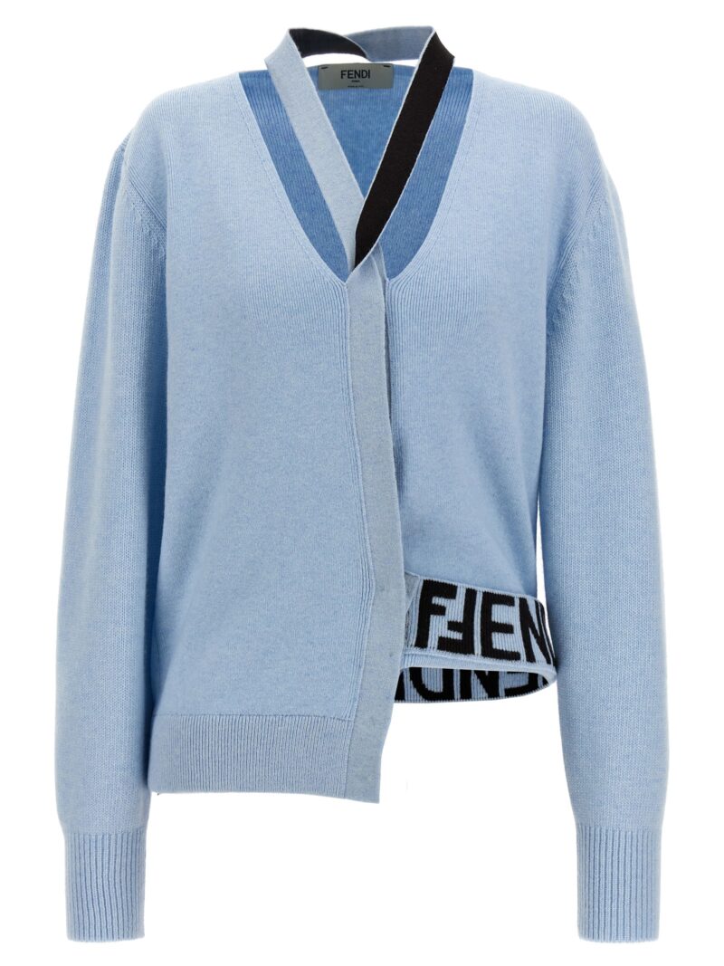 'Fendi Mirror' cardigan FENDI Light Blue