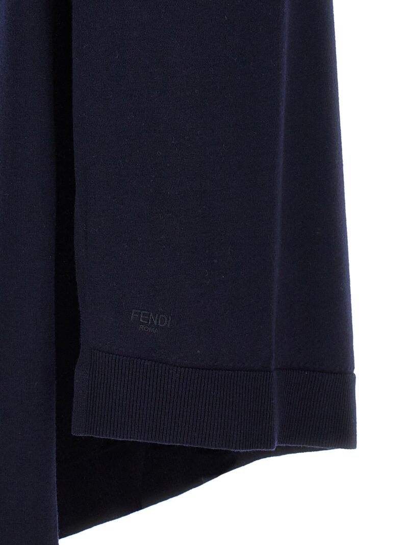 Knitted dress 100% wool FENDI Blue