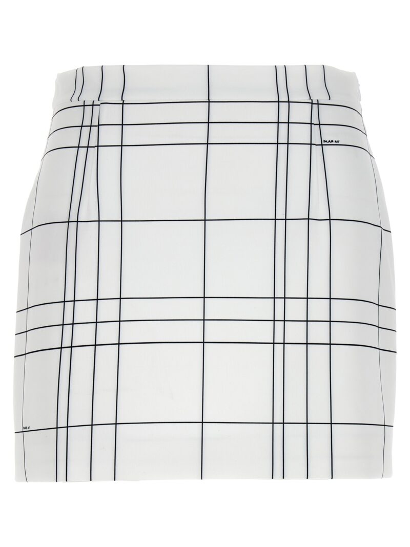 Patterned skirt MARNI White/Black