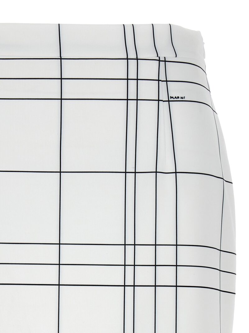 Patterned skirt Woman MARNI White/Black