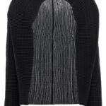 'Wooly Pleats' cardigan ISSEY MIYAKE Black