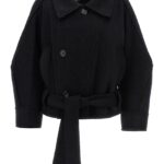 'Out of a Cube' short coat ISSEY MIYAKE Black