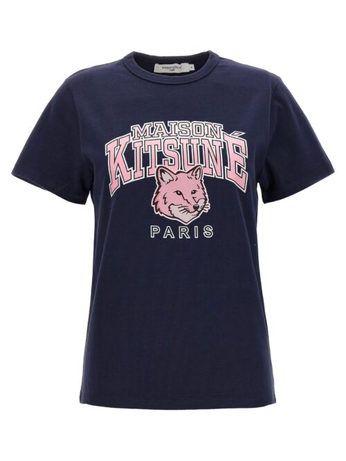 Logo print T-shirt MAISON KITSUNE Blue