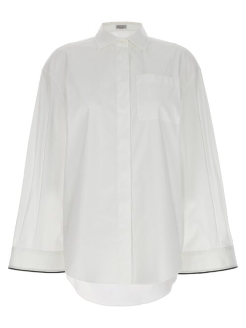 'Monile' poplin shirt BRUNELLO CUCINELLI White