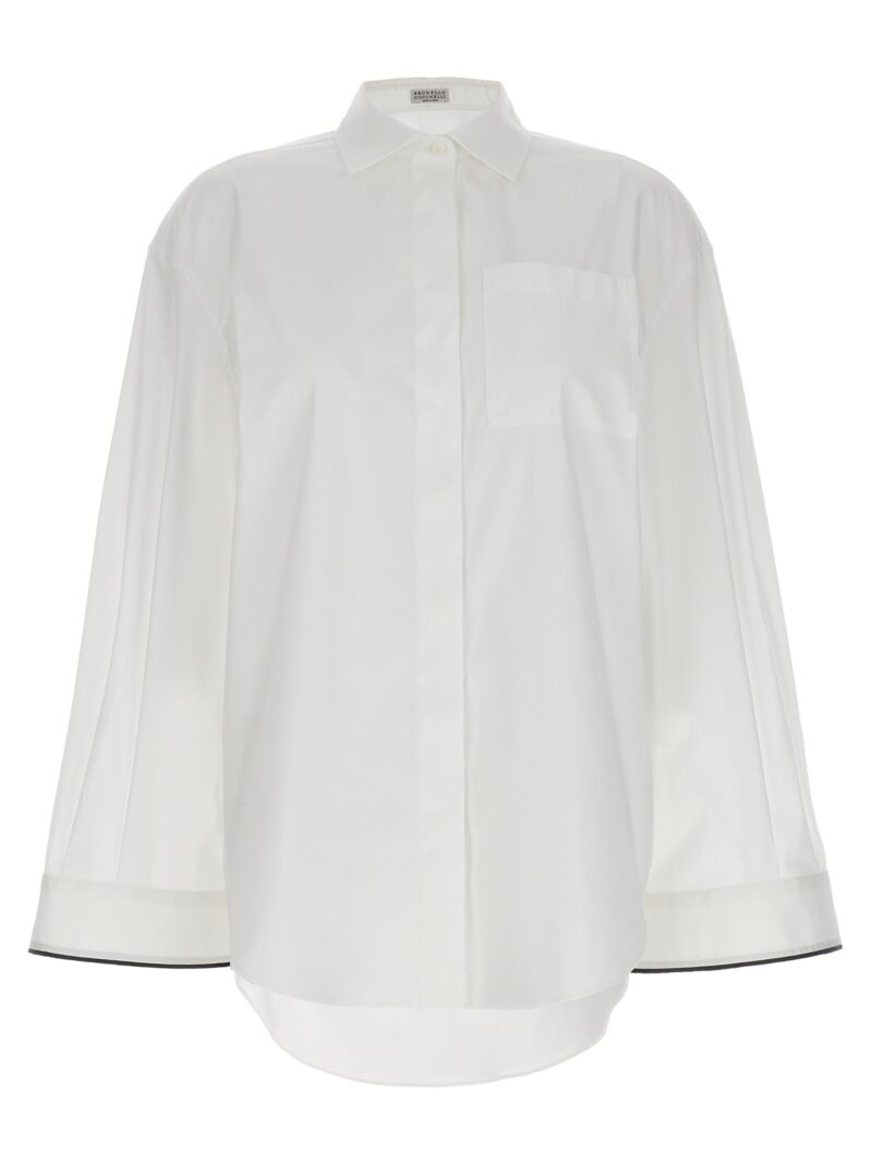 'Monile' poplin shirt BRUNELLO CUCINELLI White