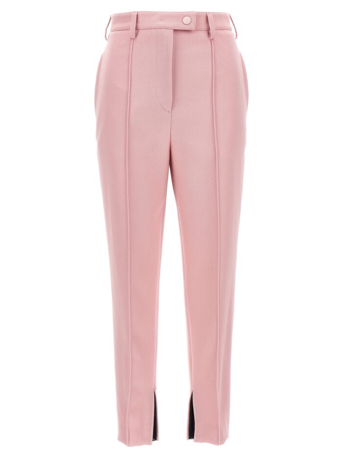 Gabardine nattè trousers PRADA Pink