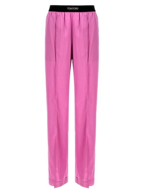 Logo elastic pants TOM FORD Purple