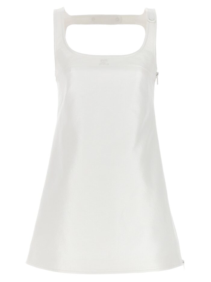 'Reedition A-line vinyl' dress COURREGES White