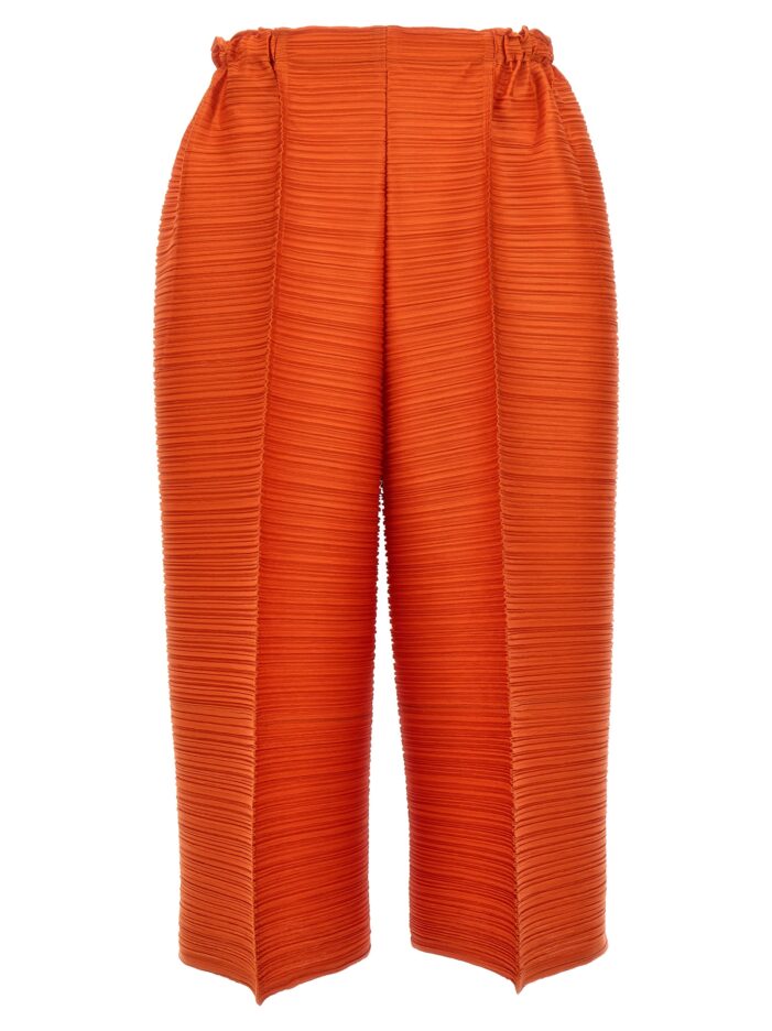 'Thicker bounce' pants PLEATS PLEASE ISSEY MIYAKE Orange