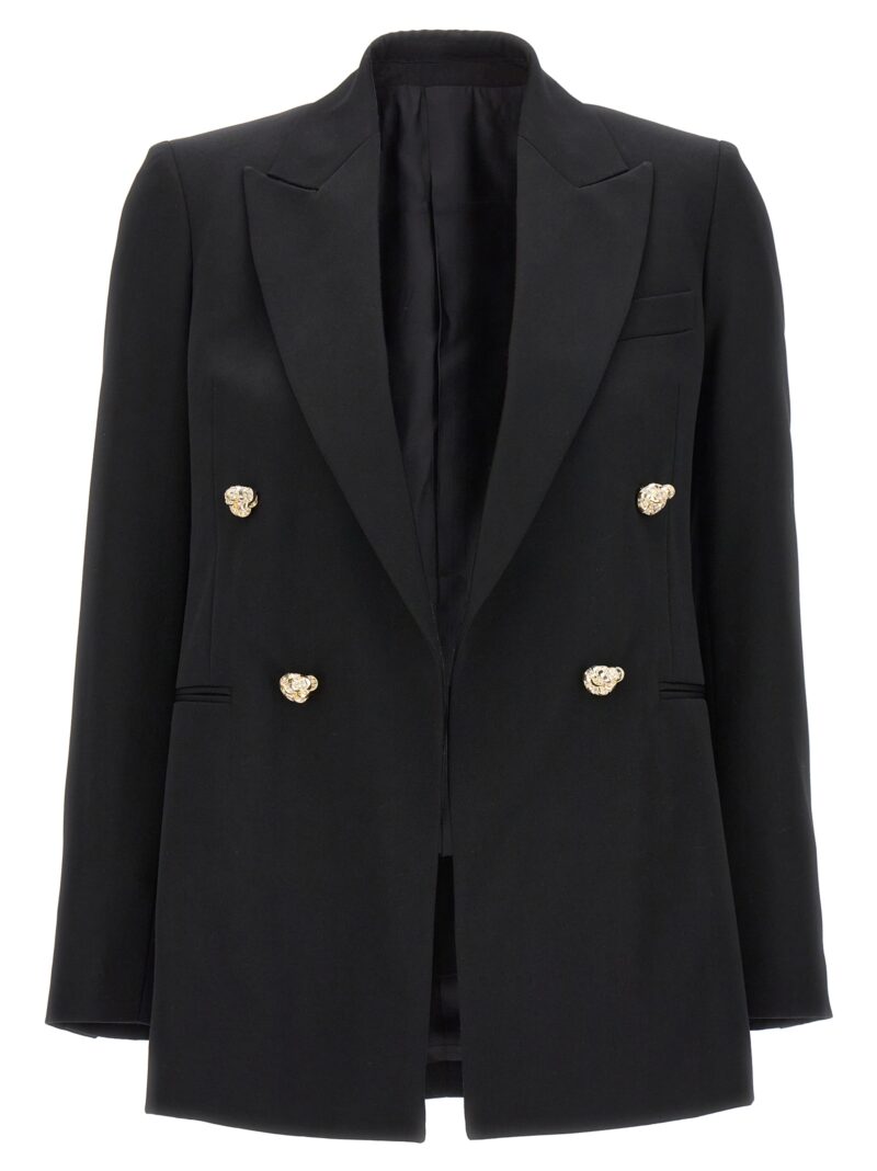 Double breast jewel buttons blazer jacket LANVIN Black