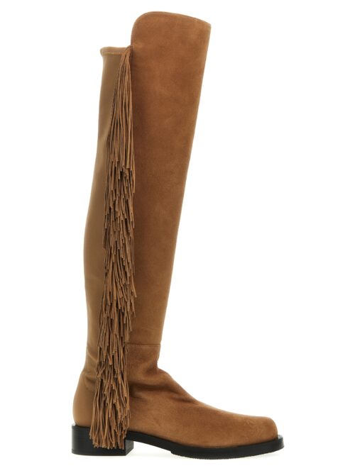 '5050 bold fringe' boots STUART WEITZMAN Beige