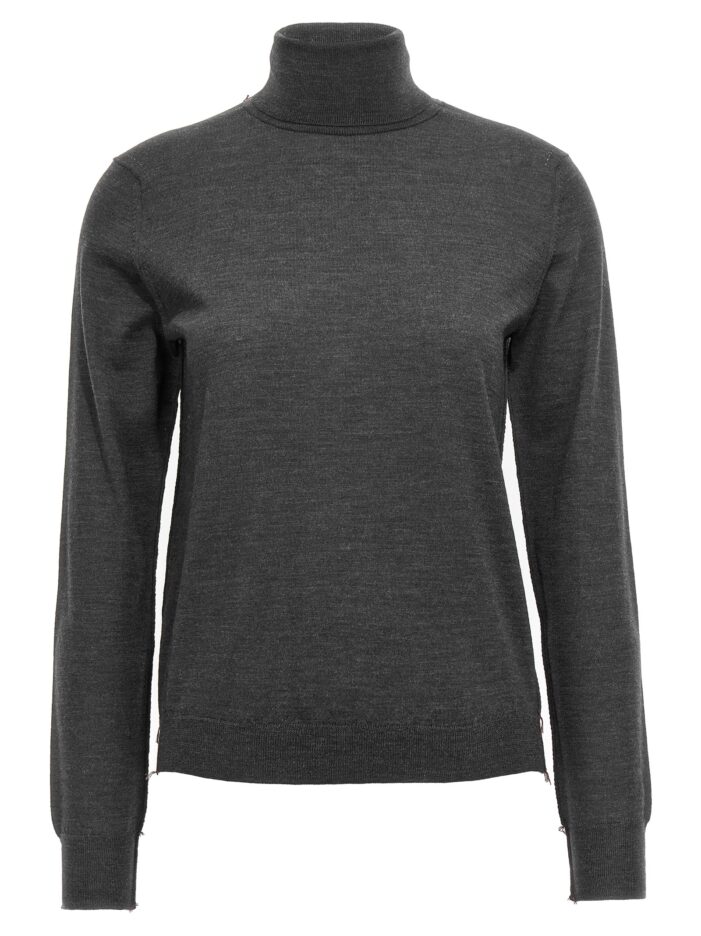 'Stitching' wool turtleneck sweater MAISON MARGIELA Gray