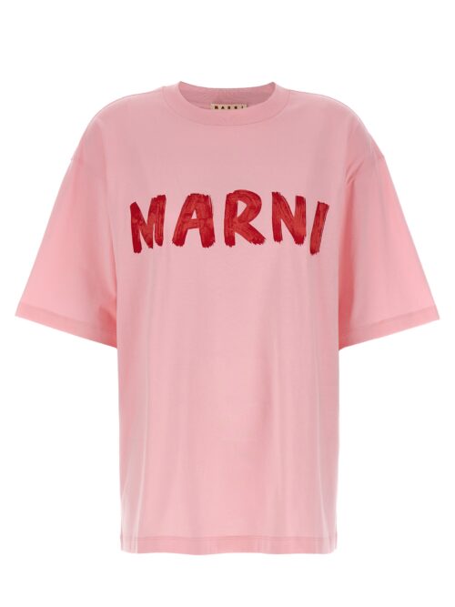 Logo print T-shirt MARNI Pink