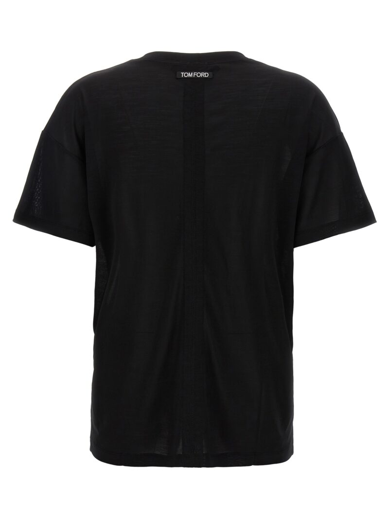 Logo print T-shirt TSJ560FAX835XLBGO TOM FORD Black