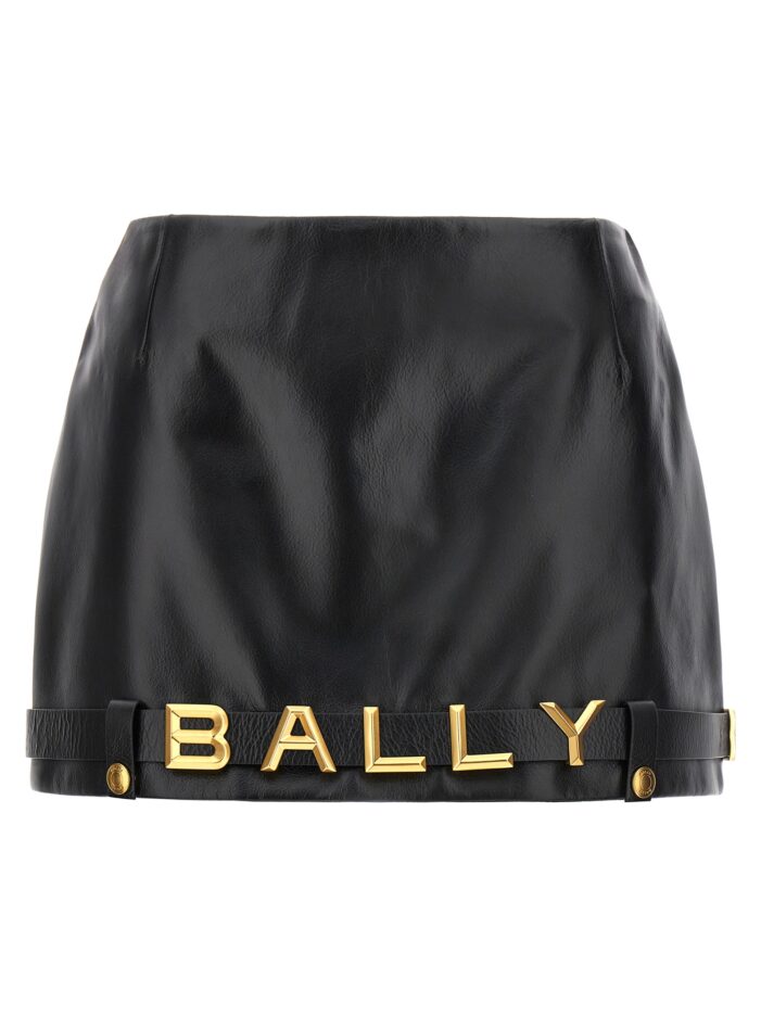 Leather mini skirt BALLY Black