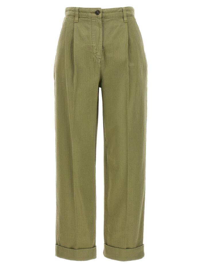 Cropped chino pants ETRO Green