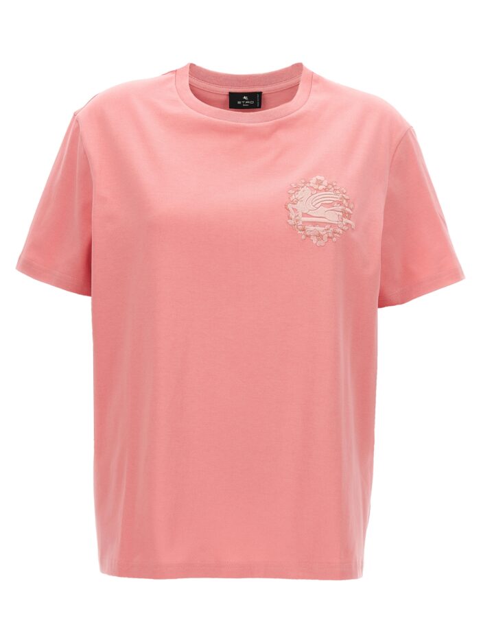 Logo embroidery t-shirt ETRO Pink