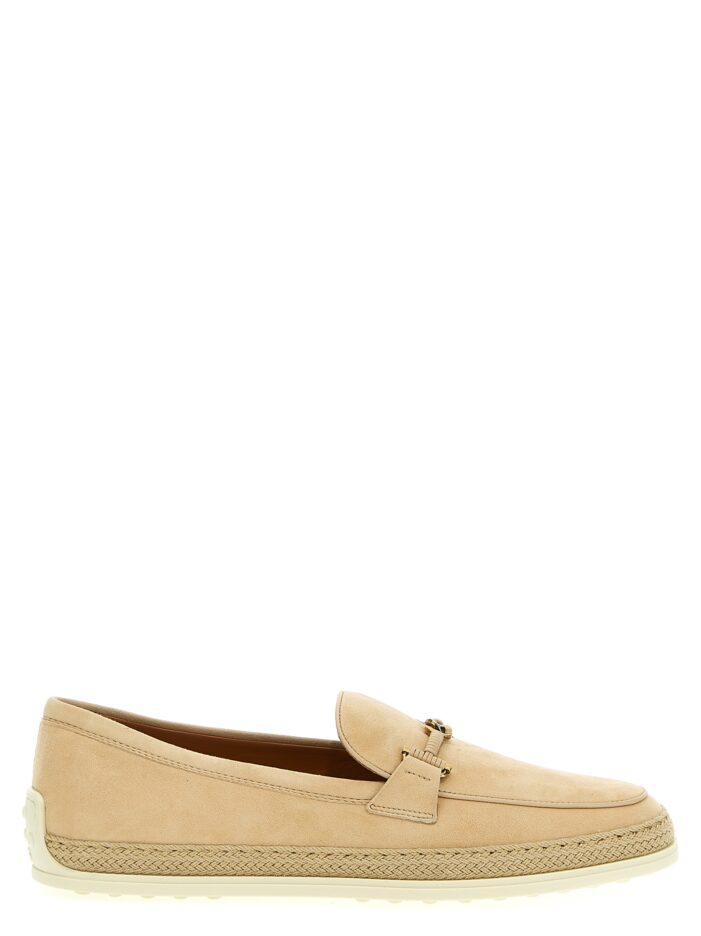 Suede loafers TOD'S Beige