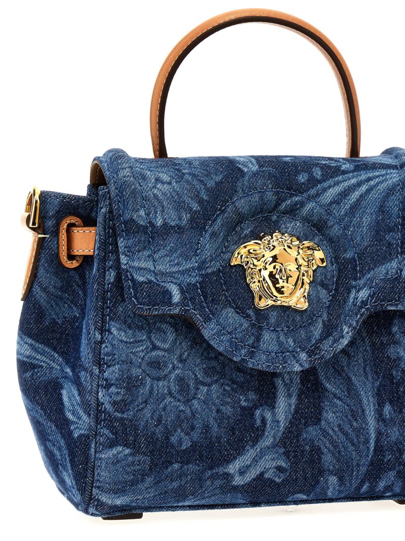 'Barocco' small handbag Woman VERSACE Blue