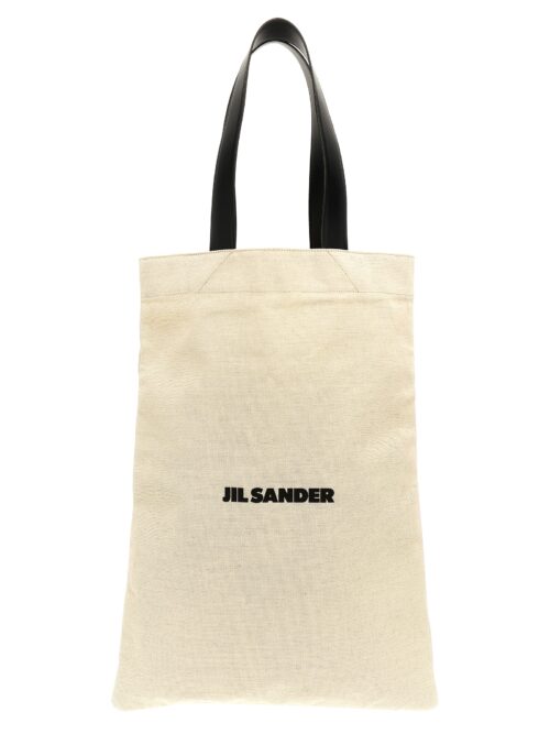 'Flat Shopper' large shopping bag JIL SANDER White/Black