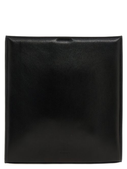 Leather shoulder strap JIL SANDER Black