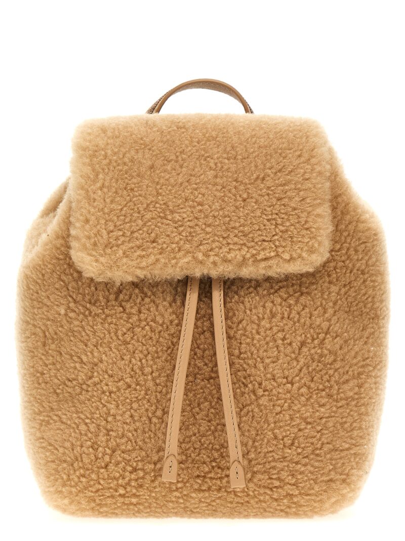 Teddy fabric backpack BRUNELLO CUCINELLI Beige