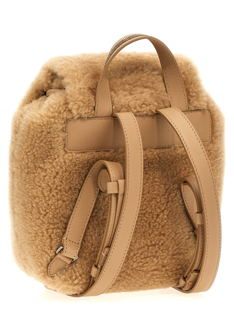 Teddy fabric backpack MB50D2495C609 BRUNELLO CUCINELLI Beige