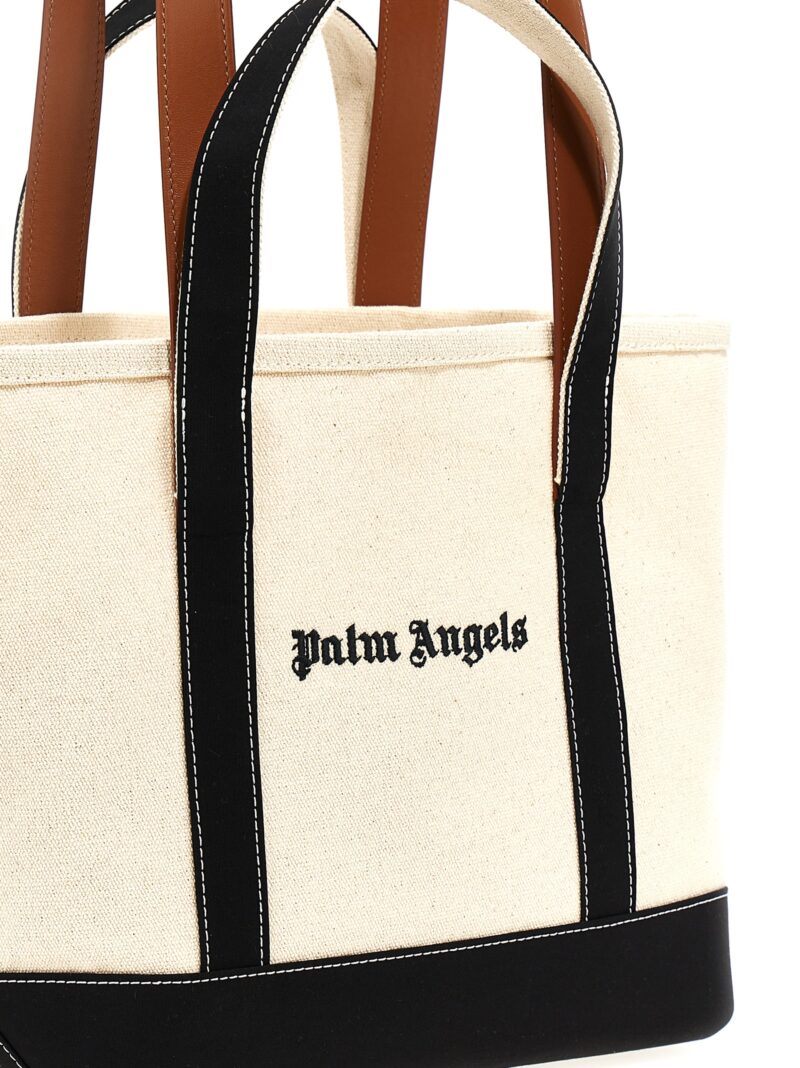 Logo shopping bag Woman PALM ANGELS White/Black