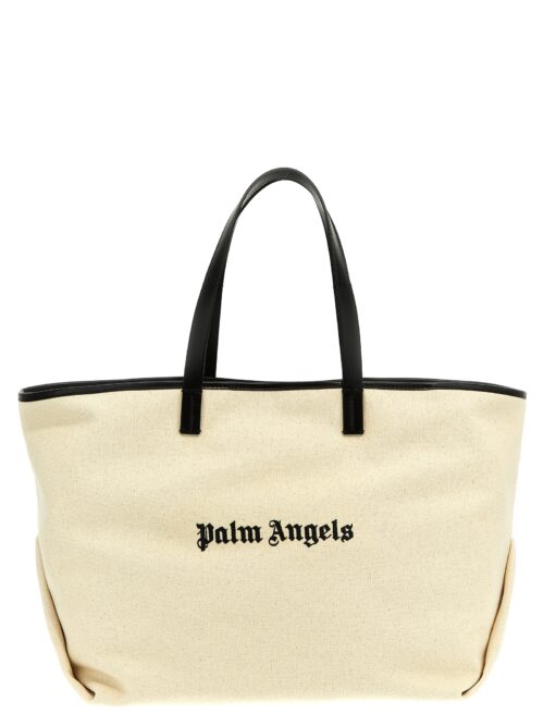 Logo embroidery shopping bag PALM ANGELS White/Black